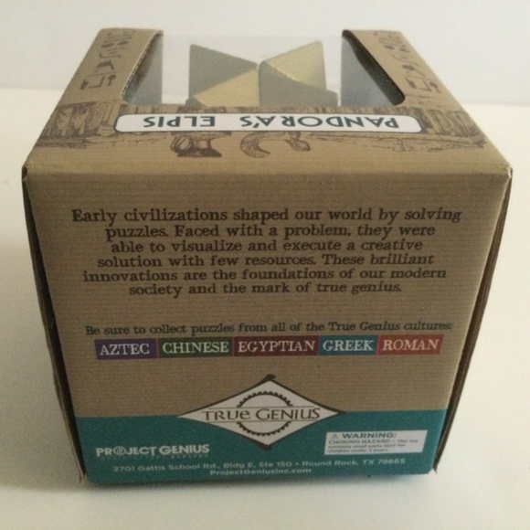 True Genius Pandora’s Elpis 3D Brainteaser Wood Puzzle NWT NOS - Picture 3 of 5